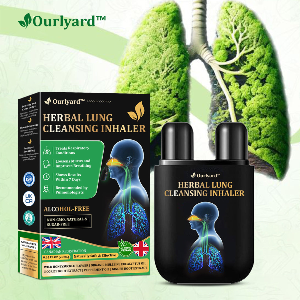 💯✅Official Store:Ourlyard™ Herbal Lung Cleansing Inhaler 🫁MHRA Approved(💝 Cough, wheezing, shortness of breath, sputum, stuffy nose, bronchitis, bronchitis, allergy symptoms, lung discomfort💝)